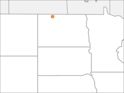 Bowbells, ND Transload map