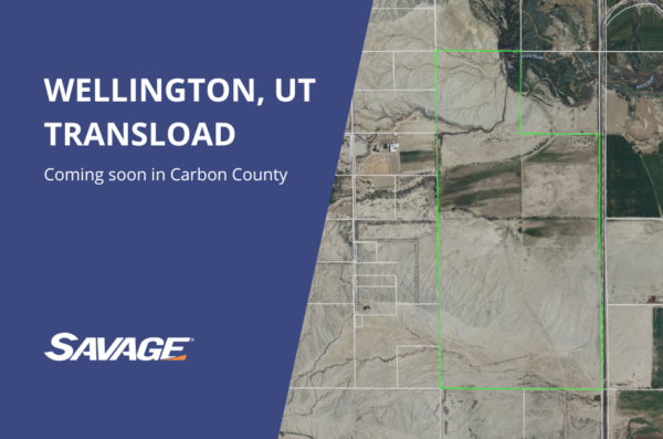 Savage Wellington, UT Transload coming soon with map