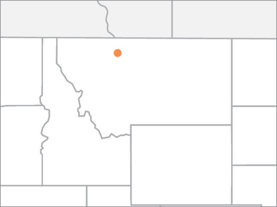 Shelby, MT Transload map