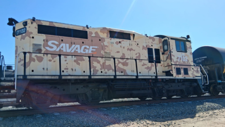 Bakersfield, CA desert camo locomotive wrap